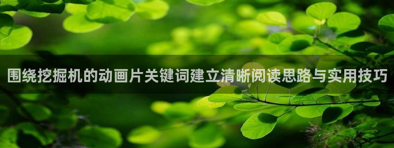 秘汤动漫在线观看里番:围绕挖掘机的动画片关键词建立清晰阅读思路与实用技巧配图